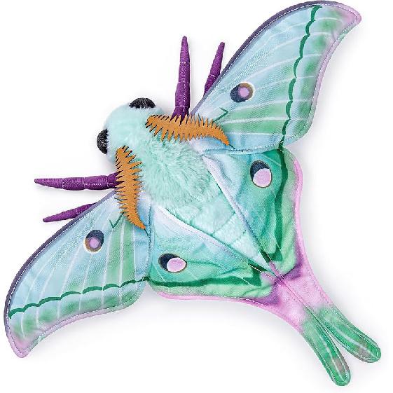 FRANKIEZHOU Реалистичная плюшевая игрушка-бабочка Луна - Зеленая 9,8 дюйма, Плюшевая игрушка-шелкопряд с длинным хвостом, Мягкая плюшевая бабочка, Игрушка для девочек, Для детей, Малыша Small