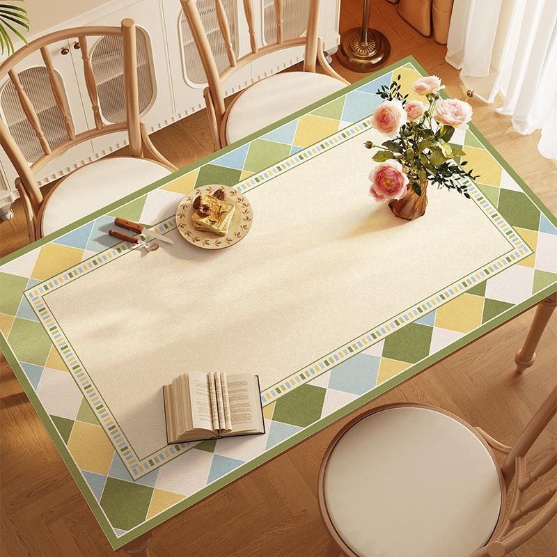Toalha de Mesa Americana de Alta Qualidade, Jogo Americano para Mesa de Jantar, Couro PVC Leave-In Impermeável, à Prova de Óleo e Anti-Escaldante, Tapete Protetor para Mesa de Centro, Bancada