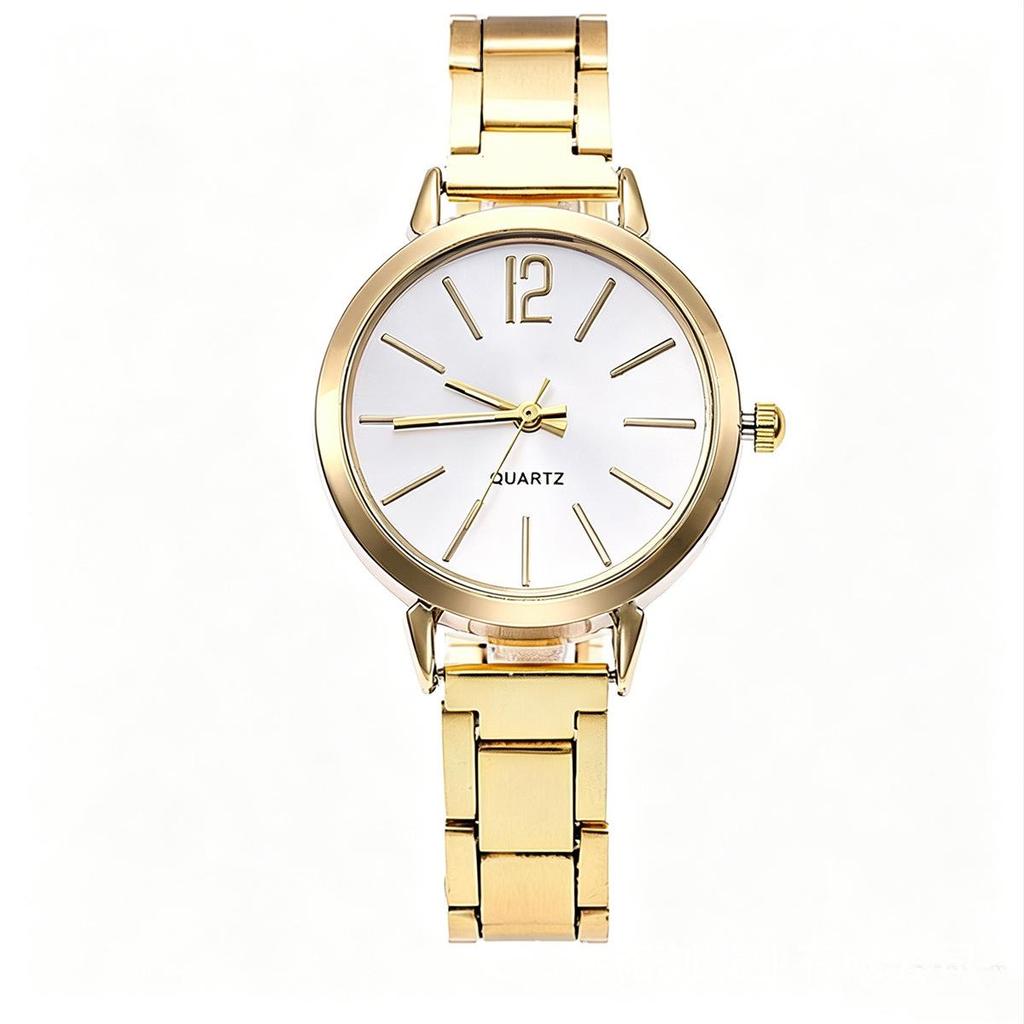 Fashionable Trendy Women's Digital Roman Dial Steel Band Watch