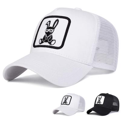Unisex Kreskówkowy Królik Haftowane Siatkowe Czapki Baseballowe Wiosna i Lato Outdoor Regulowane Codzienne Czapki Czapka Hip Hop Czapka Przeciwsłoneczna