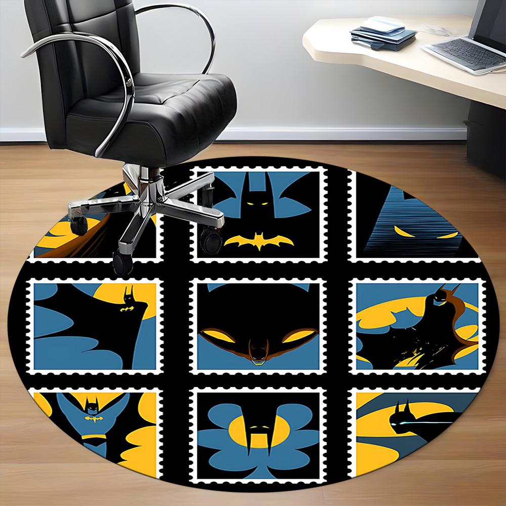 1pc Batman Office Round Area Rug, Under Office Chairs Bedroom Living Room Home Decor, Room Deco, Available in Various Sizes169