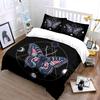 Butterfly Trio Art Decor Set Soft Skin-Friendly Bedding Set Includes 1 Duvet Cover And 2 Pillowcase Gift