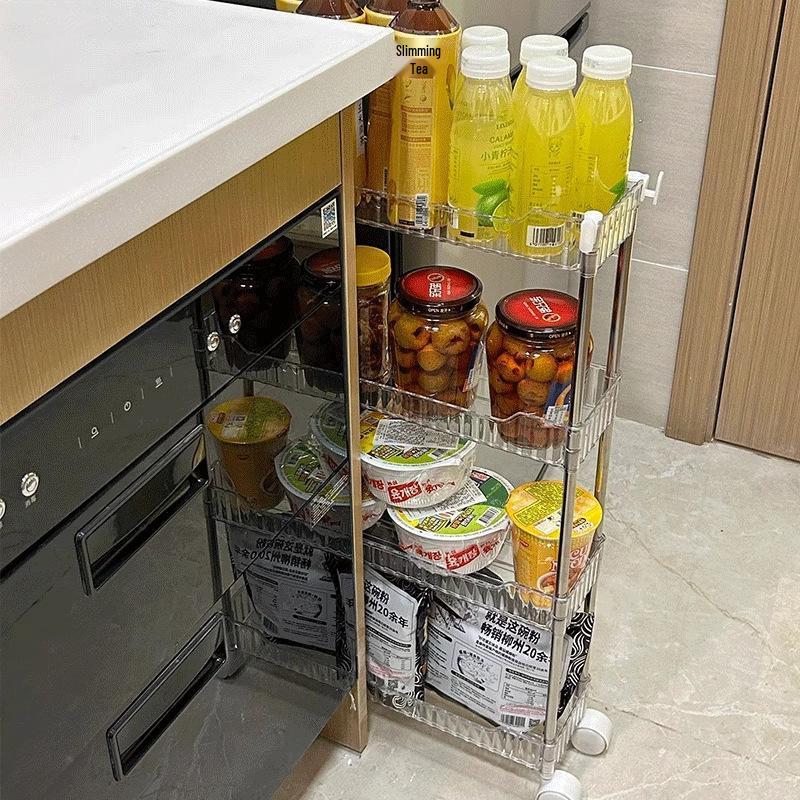 Kompaktes mehrschichtiges, bewegliches Lagerregal für Küche, Schlafzimmer und Badezimmer