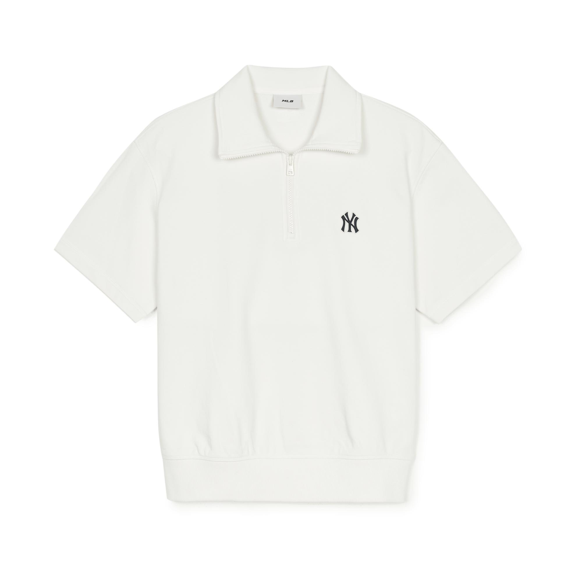 MLB SS25 Polo Shirt Men s White 3ARSB0153-50IVS S