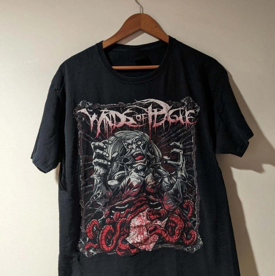 Rare Winds of Plague Black Band Adult Tee Unisex Cotton Shirt TS814 M