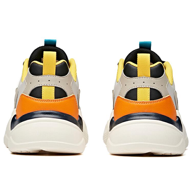 New Anta Life Collection Cushioning Anti Slip And Wear Resistant Balance Low Top Chunky Sneakers Men's Gray Blue Orange 912048822-1