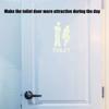Luminously PVC Sticker For Washroom Guidance And Decorative Night Glowing Bathroom Signs Adhesive Toilet Decal Set