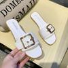 Fashion 2024 Women Open Toe Wear-resistant Office Flat Slippers Summer Anti-slip Lightweight Beach Sandals Slides Women Shoes for Women