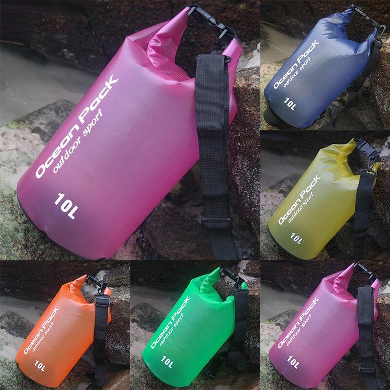 2l Pvc Translucent Waterproof Dry Bag Sack For Canoe Floating Boating Camping
