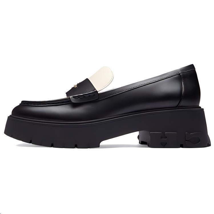 

Coach Женские лоферы слипоны из кожи с цветными блоками Черные CP847-L77 38.5