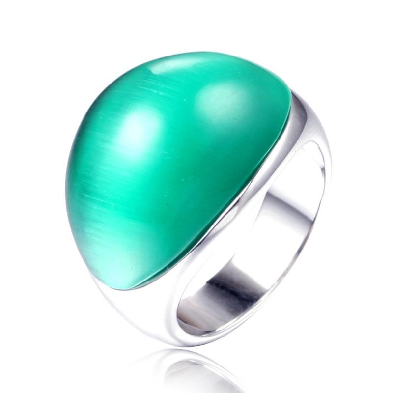 

Fashion opal ring, gem trendy men s titanium steel men s ring fashion daily jewelry gift accessories no. 13