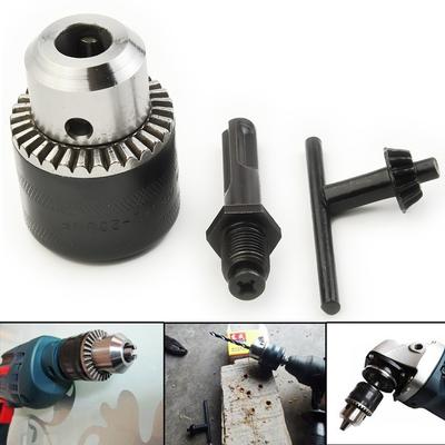 Uk! 1.5-13mm Thread 1/2 20UNF Rotary Hammer Drill Chuck Tool&Key&SDS Plus Shank.