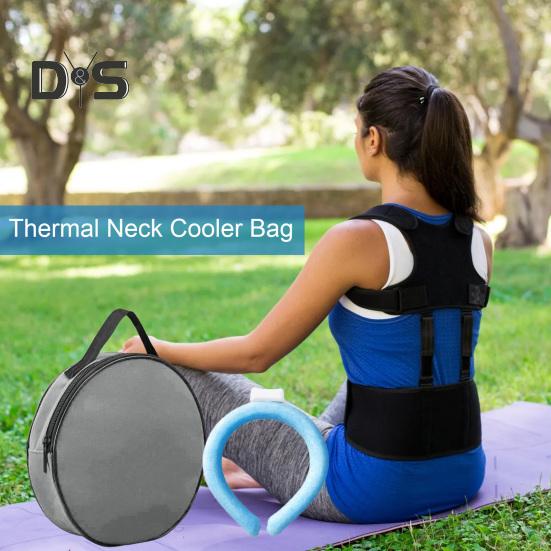 Neck Cooling Tube Insulated Bag Neck Cooler Bag Portable Cooling Tube Insulated Organizer Ice Tube Holder for Camping Traveling
