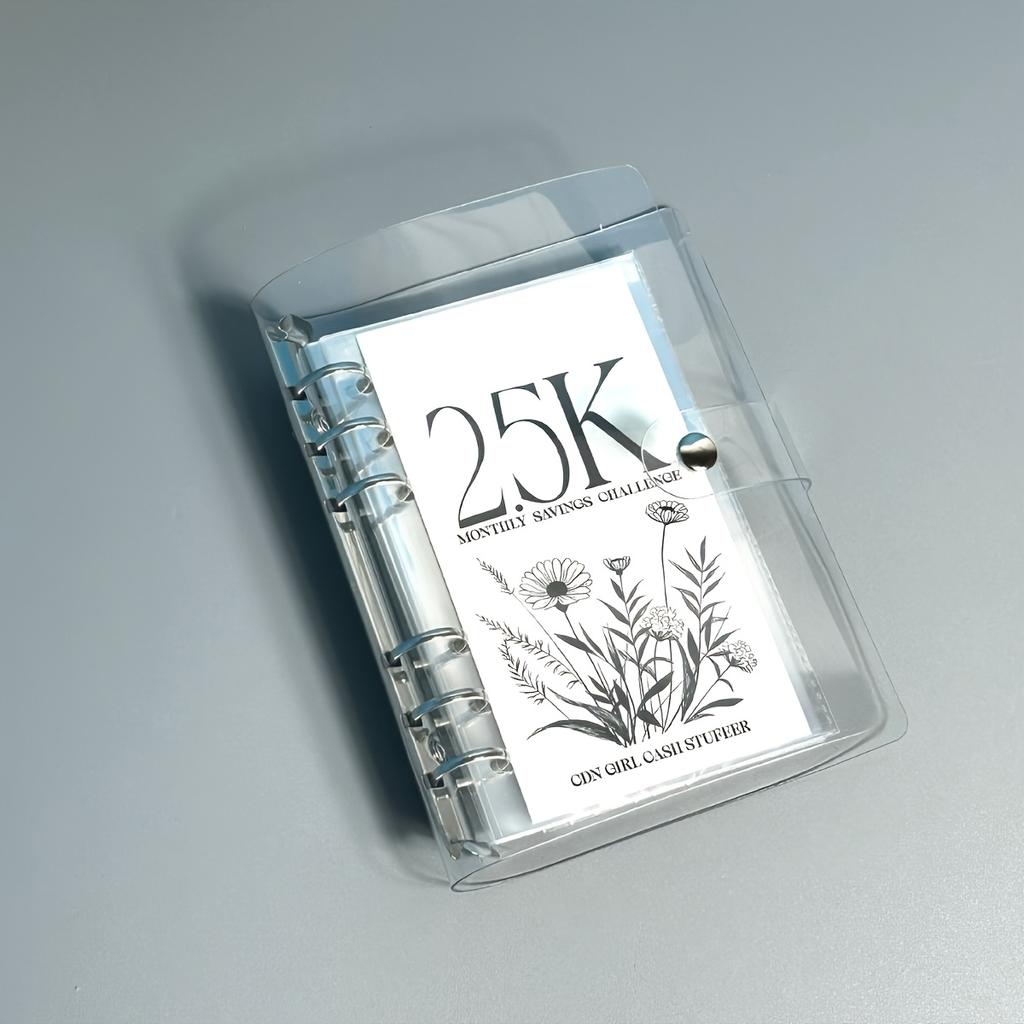 12-Month Money Saving Challenge Binder Set with Cash Envelopes, Easy and Funny Way To Save 2.5K/5K/10K Savings Goals- Great Gift