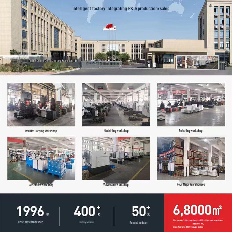 Heiß- und Kaltwasser-Wasserfallhahn mit Kupferkern für Waschbecken & Arbeitsplatte