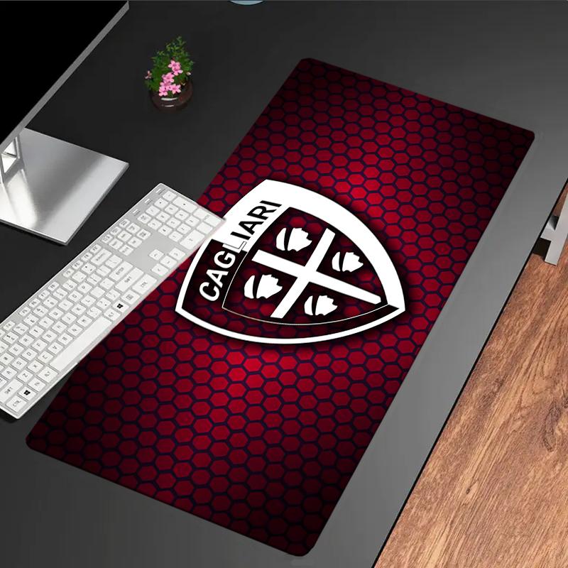 Cagliari Football Club Crest Mouse Pad, Gaming Mouse Pad, Keyboard Pad, Desk Decor for Computer Notebook Fan Gift Birthday Gift