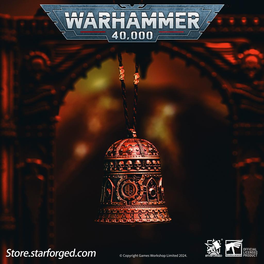 Starforged Star Casting, Ohm Messiah Ruling Bell Warhammer 40K Peripheral Mechanical God Church Pendant