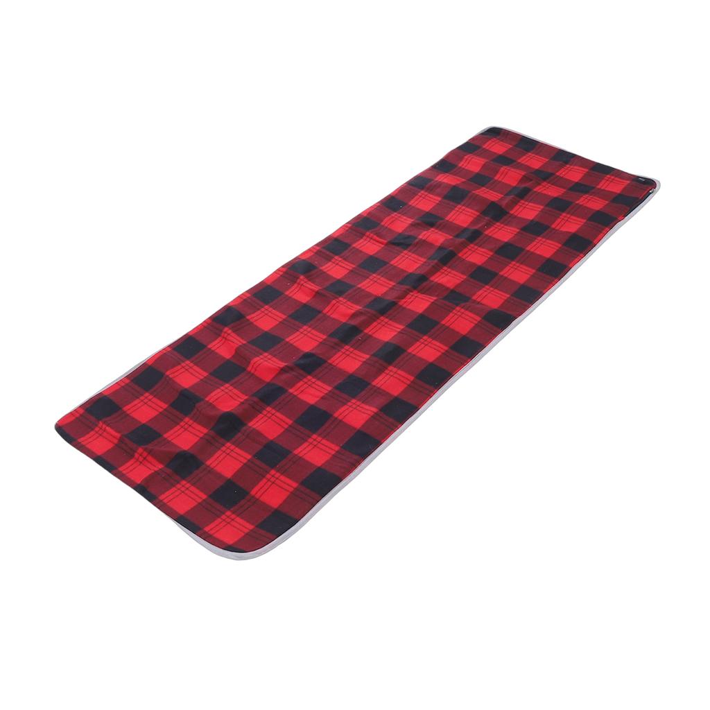 Almofada de Saco de Dormir Aquecida Xadrez Vermelho Alimentação USB Forro de Saco de Dormir com 5 Zonas de Aquecimento 3 Níveis de Temperatura para Acampamento