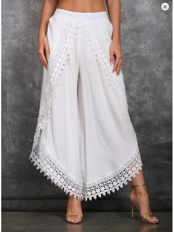 2024 Women's Hot-Selling Lace Trim Harem Pants