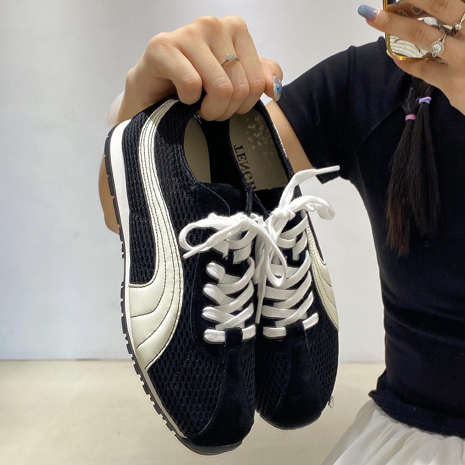 

Кожа Повседневные Дышащие Одинарная Сетка На Открытом Воздухе Альпинизм Бег Форрест Гамп Спортивные Кеды на Платформе Красная Сетка Немецкие Тренировочные Туфли Женские 40 чёрный