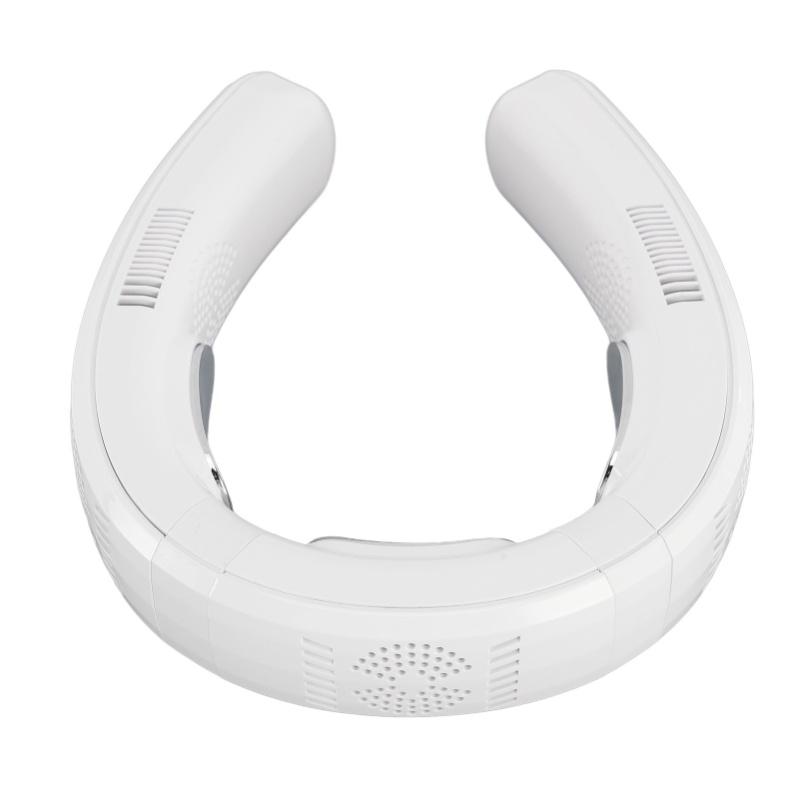 Portable Air Conditioner Neck Fan, Semiconductor Cooling Bladeless Fan 6000mAhCooling Heating Rechargeable Quiet Digital Display