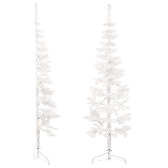 VidaXL Demi Sapin de Noël Artificiel Mince avec Support Arbre de Noël Décoration de Vacances Ornement de Fête Salon 344564