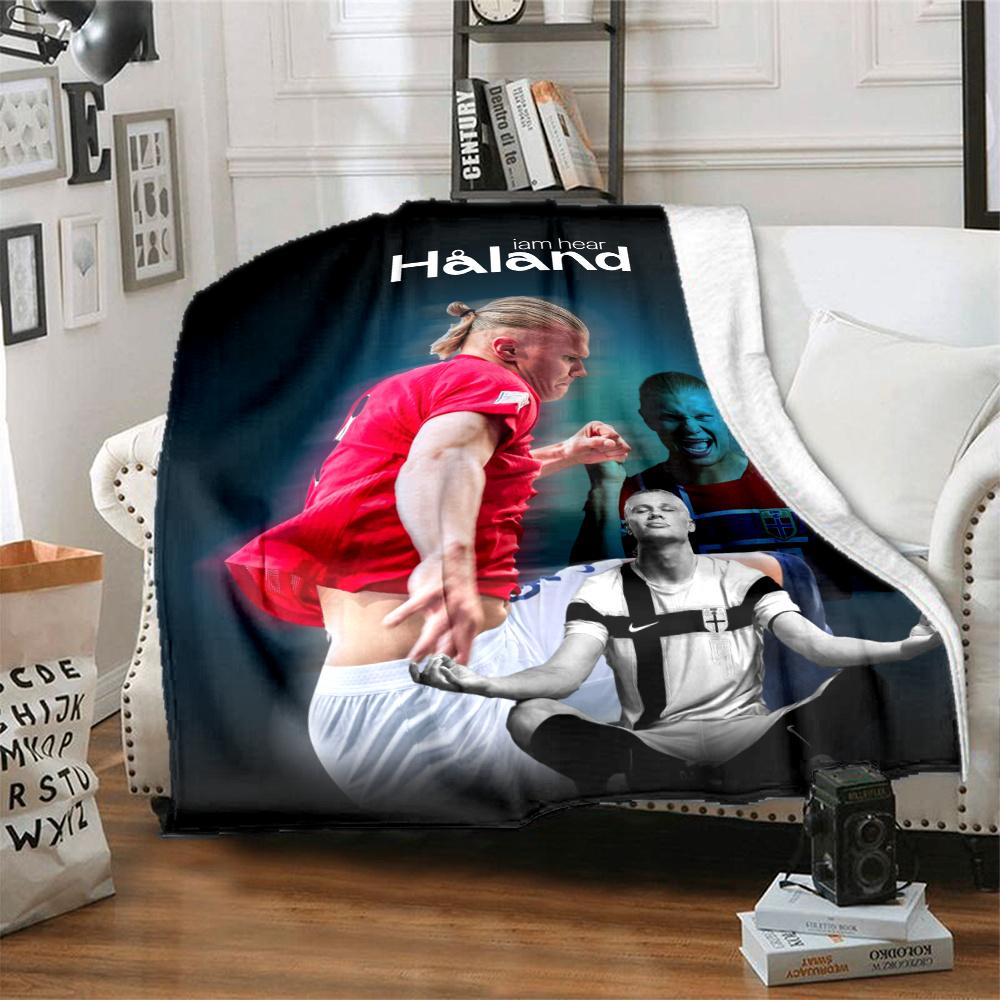 Haaland Blanket Durable Comfort Suitable For Bed Chair Couch Allseason Use Playful Design Birthday Christmas Gift Blanket