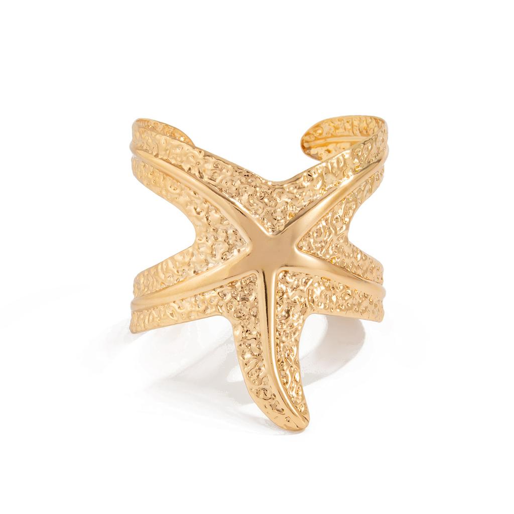 Ocean Wind Metal Pen Starfish Bracelet Bracelet Exaggerated Design Sense Open Bracelet Female
