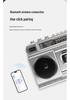 Retro Bluetooth Multifunctional Radio Cassette Player with Dual Speakers for Desktop and Outdoor Use