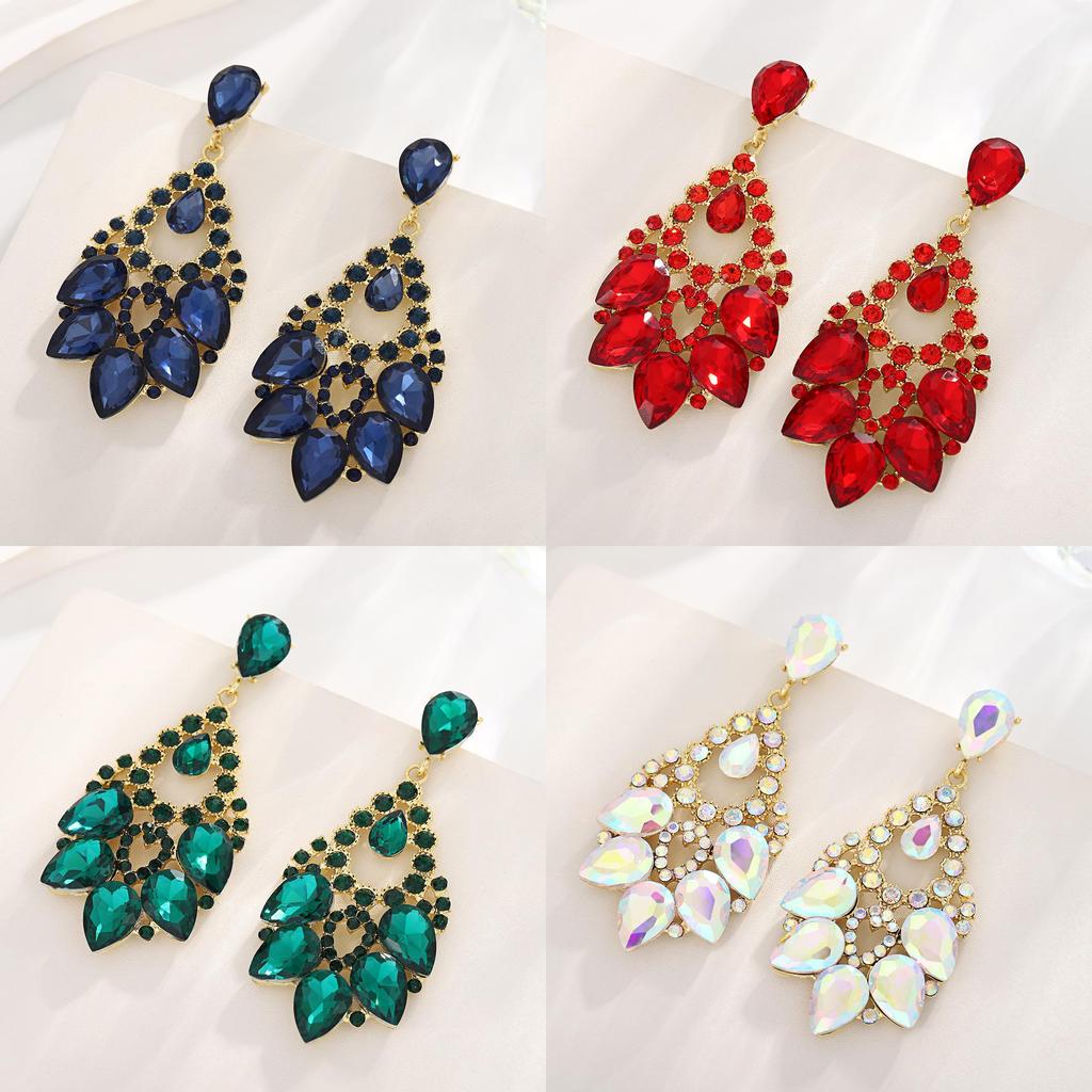 Alloy Geometric Statement Earrings For Women With Bold Design Fashion Jewelry
