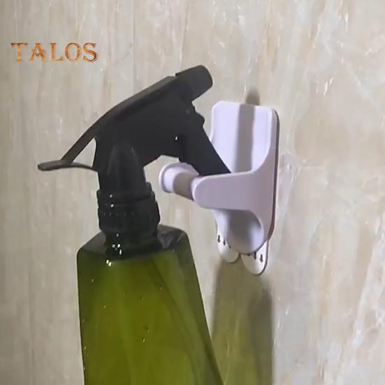 4 szt. Uchwyt na butelkę z rozpylaczem Do montażu na ścianie Wieszak na butelkę z rozpylaczem Samoprzylepny stojak do przechowywania butelek z rozpylaczem Uchwyt ścienny do organizera w domu
