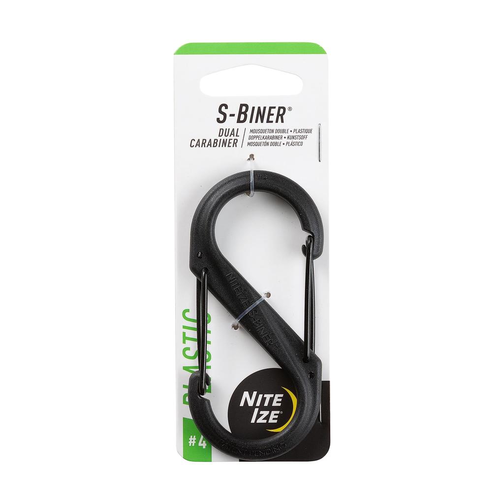 NITEIZE Sbiner Plastic Carabiner #4 Black/Black SBP4-03-01BG (Genuine Japanese Product)