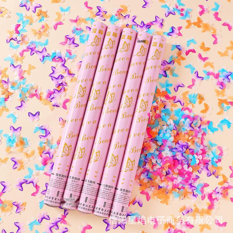 Purple Gradient Butterfly Flower Cannon Pack for Weddings and Celebrations