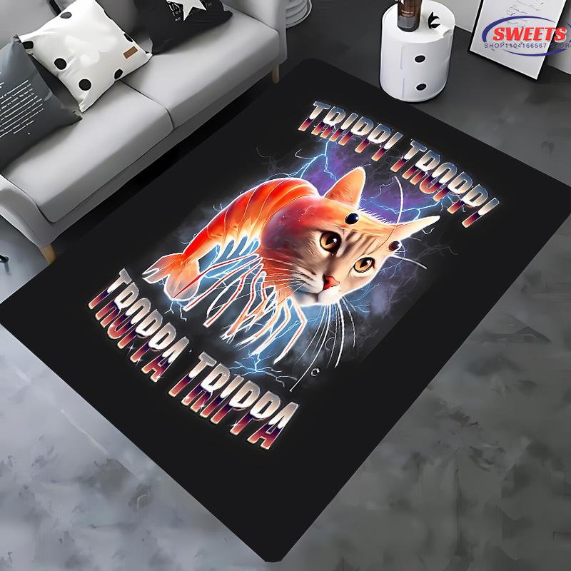 

Creative Fantasy Style Cat Head Shrimp Printed Carpet Large Area Rug Mat for RV, Picnic, Home, Deck, Balcony, Porch,Office Gift 40x60cm