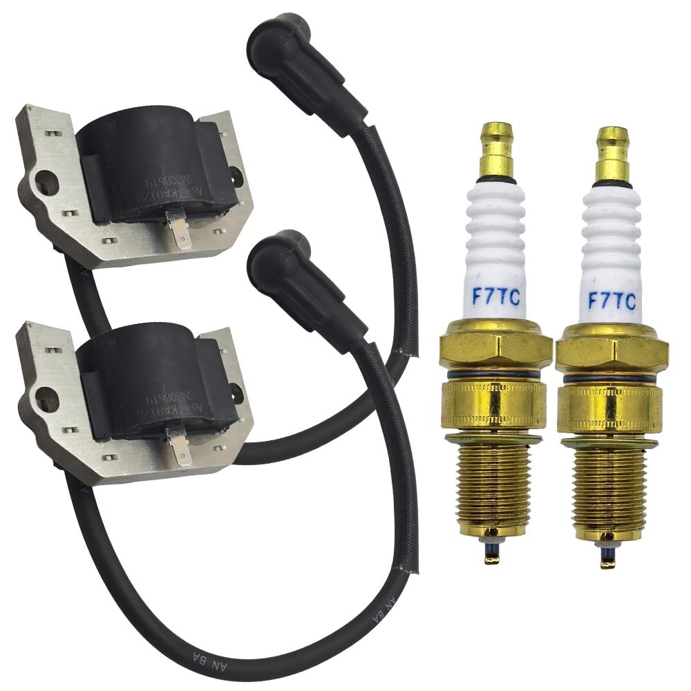 2PCS Ignition Coil F7TC Spark Plug For Kawasaki FH381V FH430V FH451V FH500V FH531V FH580V 21171-7034 China Mainland