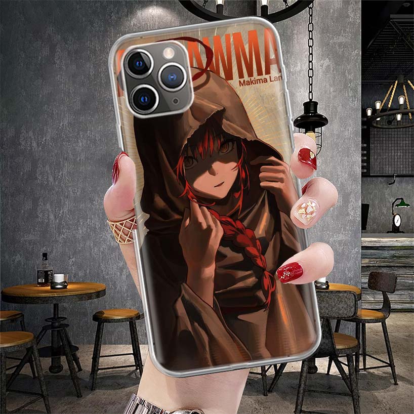 C-Chainsaw Mans Makima Soft Phone Case For IPhone 11 17 Air 16E 16 Pro Max 15 + 14 Plus 13 Mini 12 Apple 7 SE 8 Fundas Coque 11