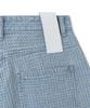Noir For Woman Damaged Stripe Denim Mini Skirt (Light Blue)