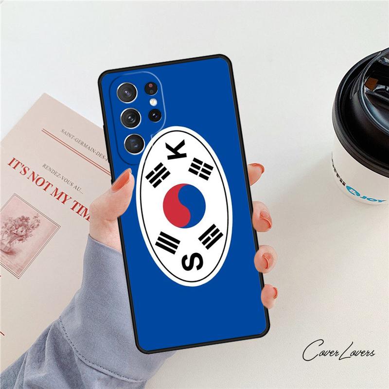 South Korea Flag Phone Case For Samsung Galaxy S24 S25 S23 S22 Ultra Note 10 20 Plus S20 S21 FE Cover
