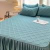Solid Anti Slip Cotton Bed Skirt Modern Minimalist Fitted Sheets Bed Covers Large Skirt Skin Friendly Bedspread