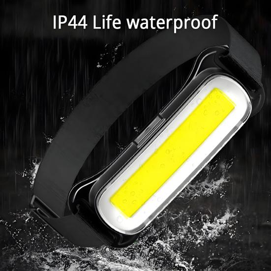 Multi-function Headlight 3 Modes Adjustable Waterproof USB Rechargeable Hands-free Lightweight Outdoor Camping Night Running Fishing Headlamp