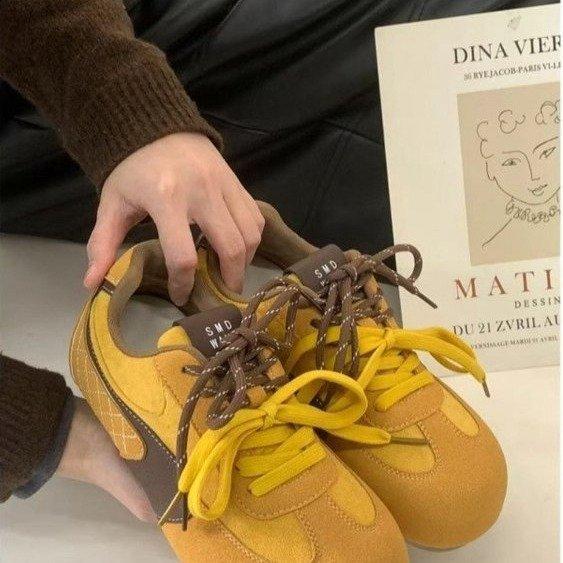 Retro Forrest Gump Schuhe weichsohlige hässliche süße deutsche Trainingsschuhe neue Frühjahrs- und Sommerschuhe rote große Kopf lässige Board-Schuhe