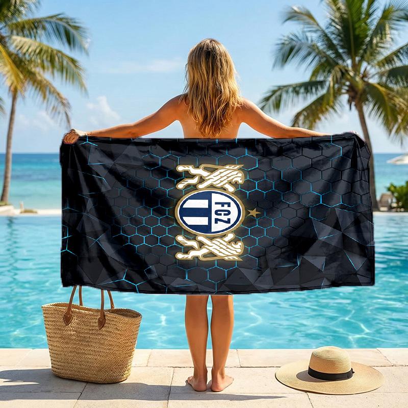 Telo Mare Asciugatura Rapida Stampa FC Zürich Microfibra Assorbente Portatile da Viaggio Asciugamano per Nuoto