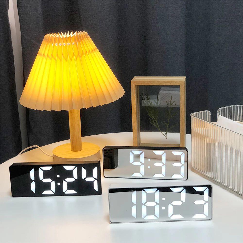 Dual Alarm Voice Control Digital Alarm Clock Adjustable Desktop Clock  Living Room