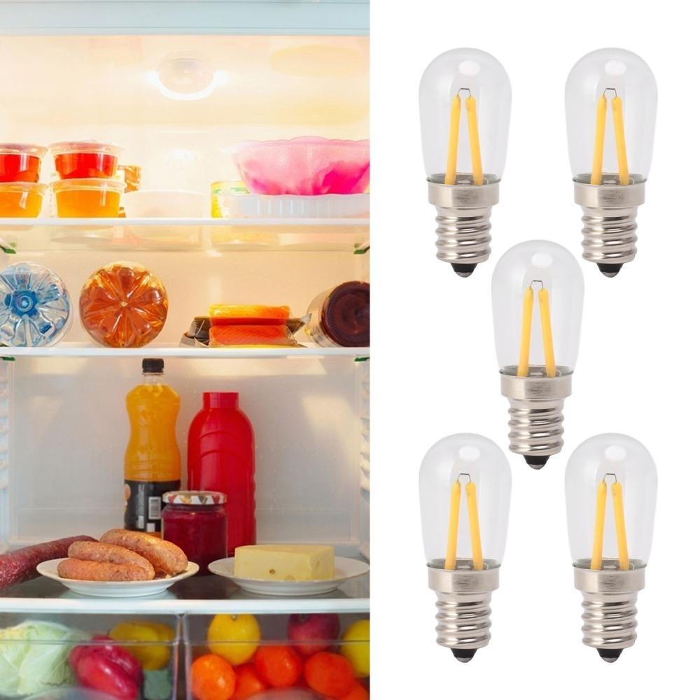

5 Pack E12 Refrigerator Lamp Bulbs 110V Fridge Light Bulbs LED Fridge Light Bulbs Household 2700K Warm White