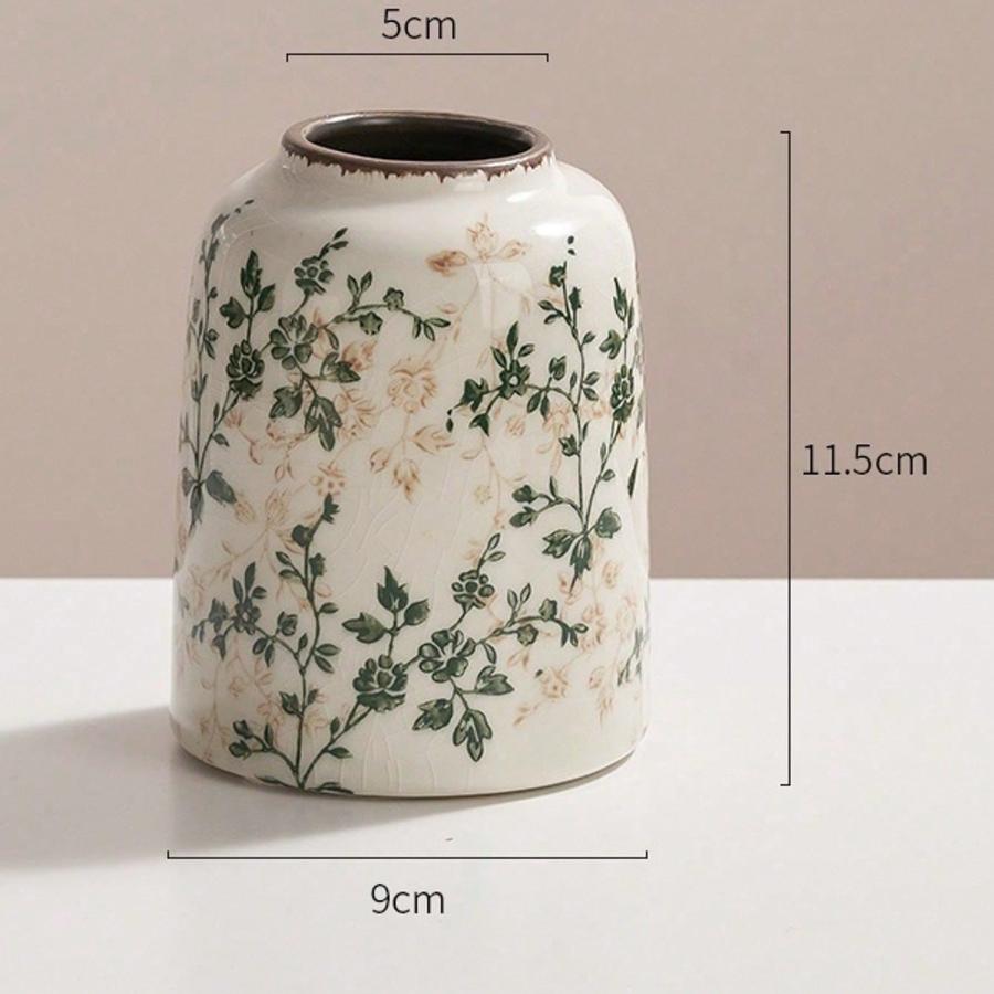 Ice Cracked Ceramic Vase Handmade Vase Bohemian Art Home Decoration Living Room Office Decoration Dried Flower Display Vase