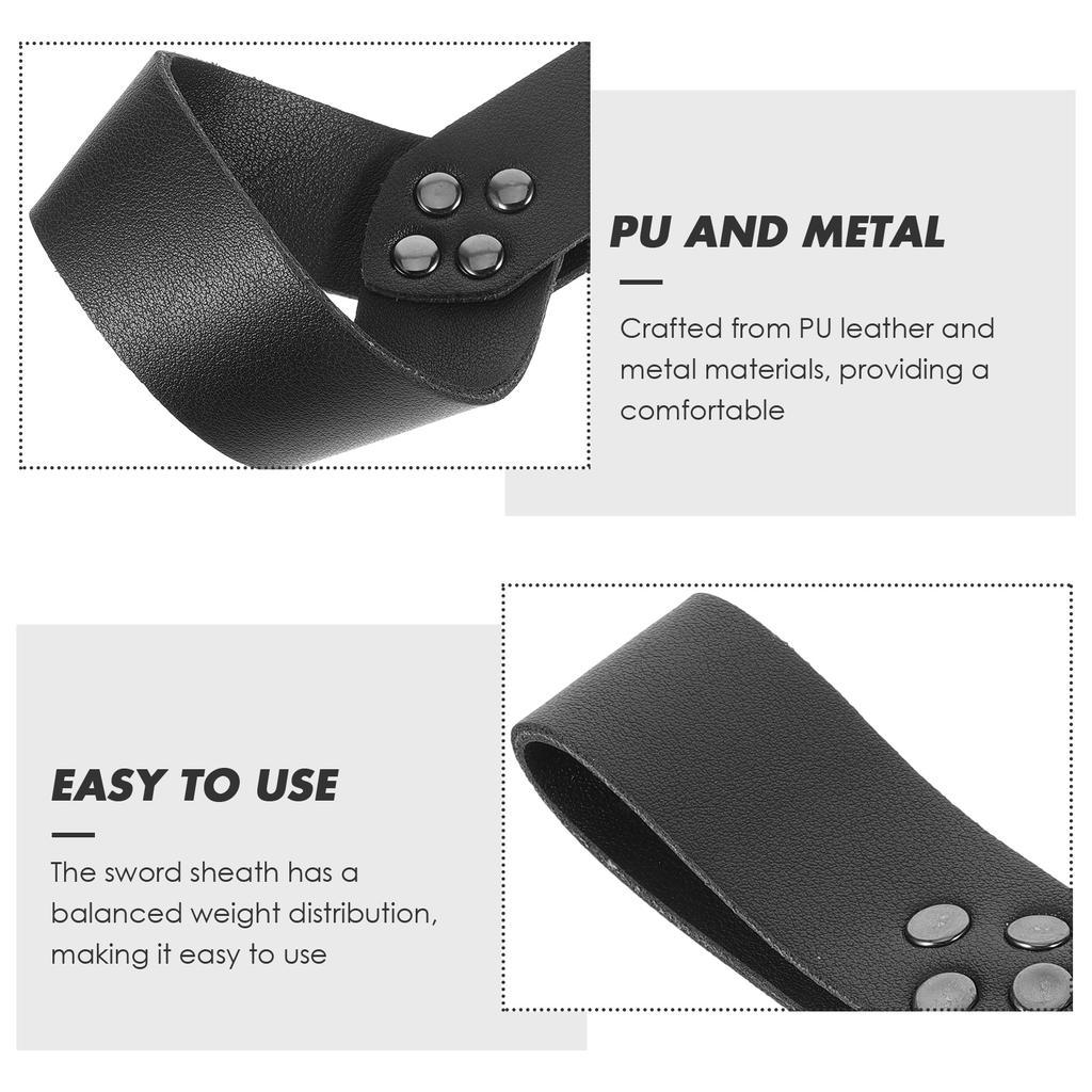 Medieval Knight Sword Scabbard Frog Pu Holding Cosplay Supply