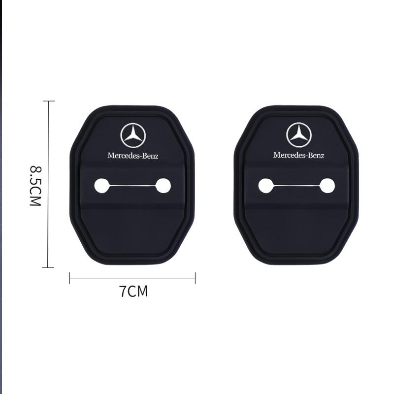 4Pcs Silicone Door Lock Buckle Car Door Anti-collision Protective Cover Ornaments for Mercedes Benz W203 W204 W205 W210 W211 YN8