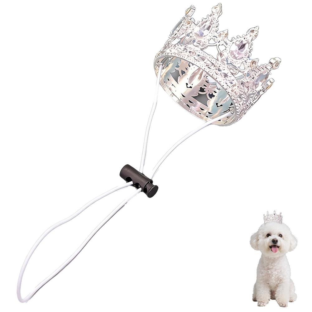 Funny Pet Crown Hat Adjustable Birthday Party Supplies For Dogs Cats Cute Photo Prop Costume Christmas Halloween Holiday Decor