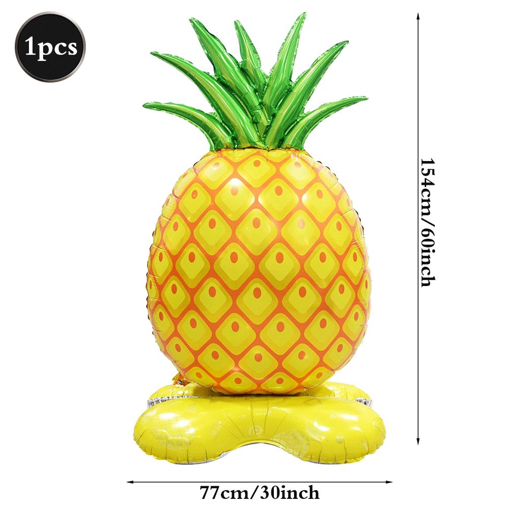 Large Standing Foil Balloons Fruit Vegetable Party Decorations Giant Cactus Carrot Lemon Watermelon Hawaiian Luau Decor Supplies