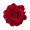 Elegant Red Rose Hair Clip for Women – Small Side Clip for Forehead and Bangs, Perfect Flower Hairpin Accessory